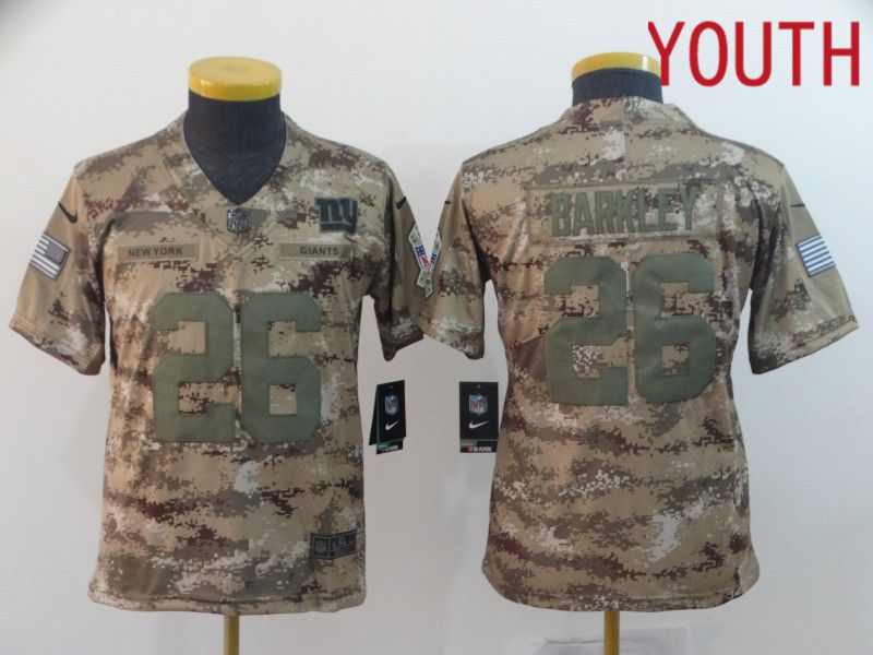 Youth New York Giants #26 Barkley Camo Nike Limited NFL Jersey->detroit lions->NFL Jersey